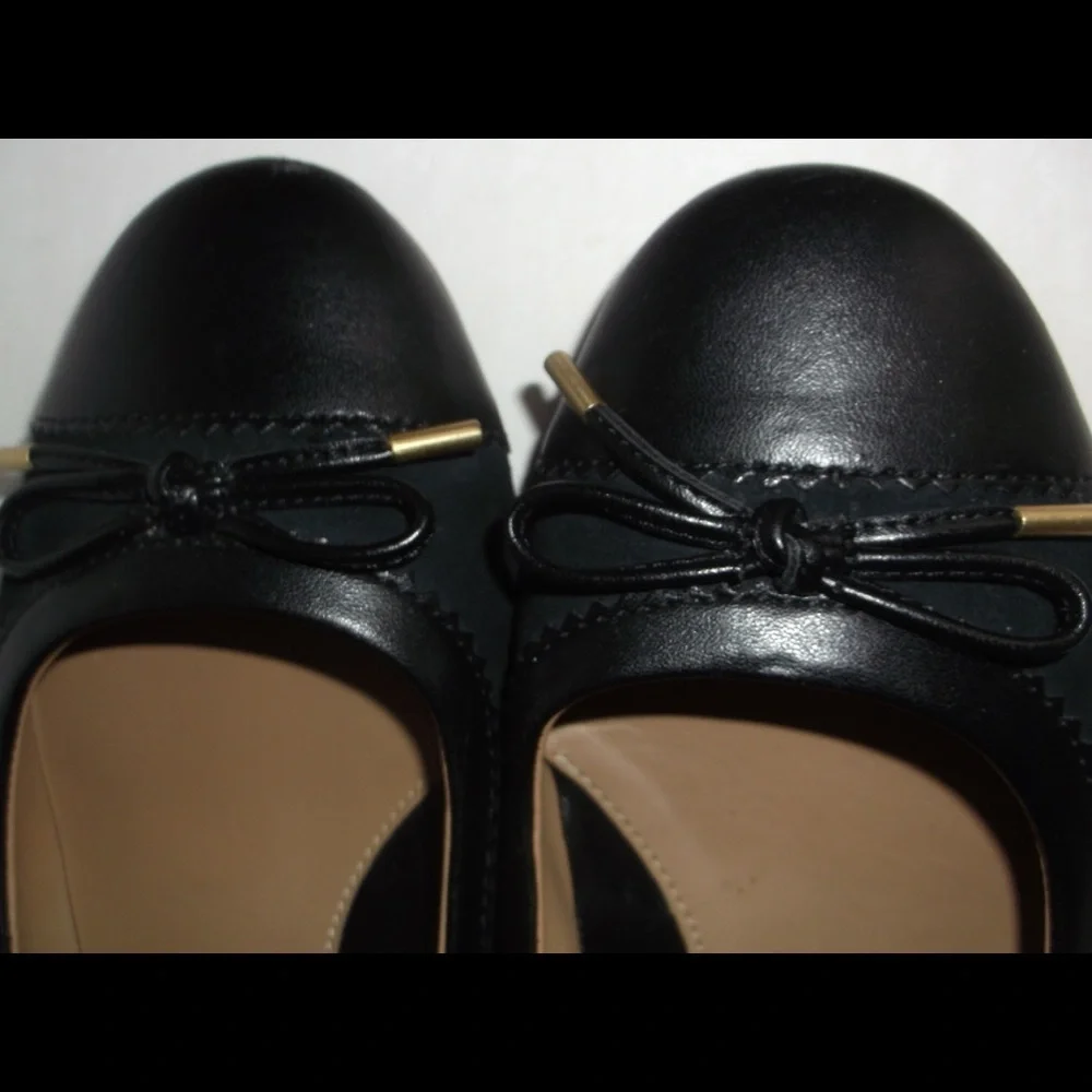 Brand NEW Lands End Black Ballet Flats 8M